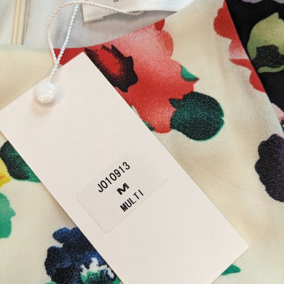 Asos Style London Patchwork Colorblock Floral Long Sleeve Dress - New, NWT - Picture 8 of 16